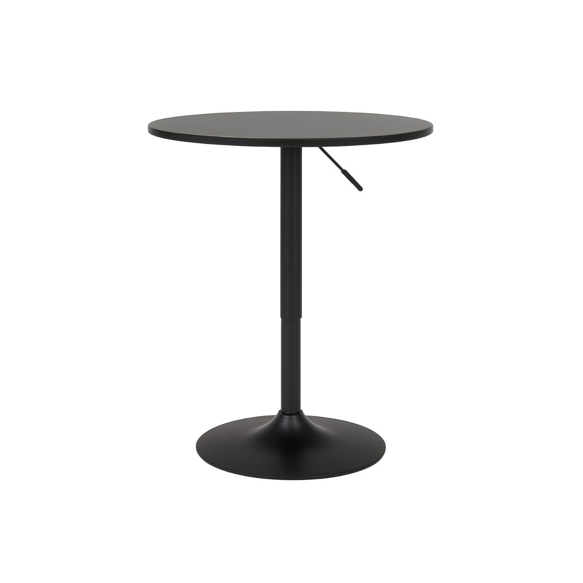 MOBOI - Mesa Bar Centro Altura Regulable 60cm Diámetro Full Negra