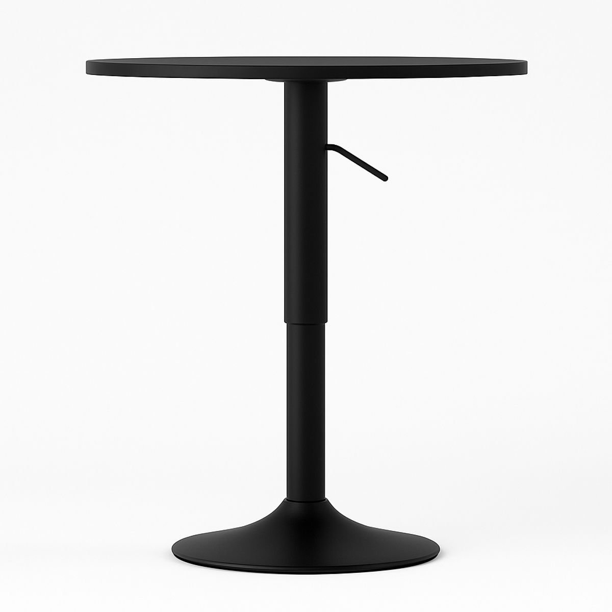 MOBOI - Mesa Bar Centro Altura Regulable 60cm Diámetro Full Negra