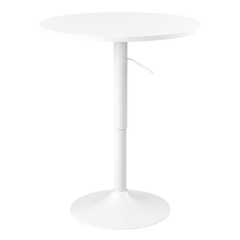 MOBOI - Mesa Bar Centro Altura Regulable 60cm Diámetro Full Blanca