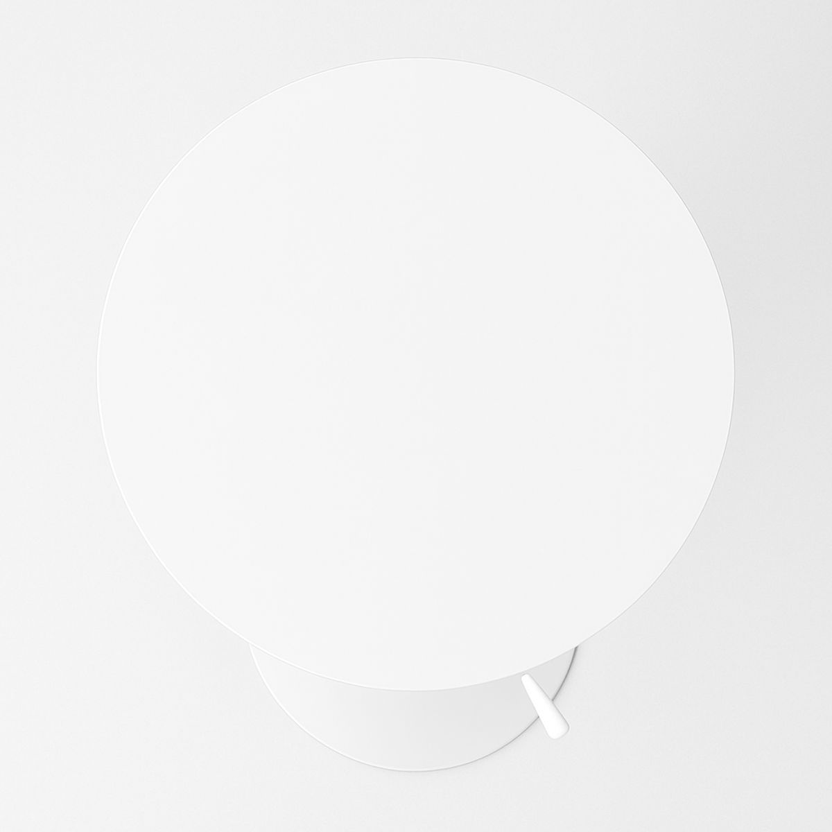 MOBOI - Mesa Bar Centro Altura Regulable 60cm Diámetro Full Blanca