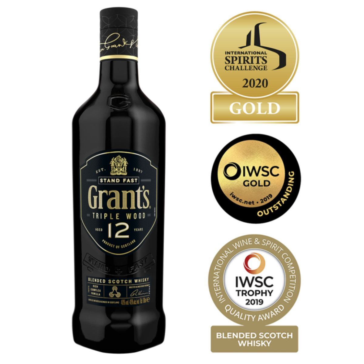 GRANTS - Whisky Grant´s 12 años 750cc