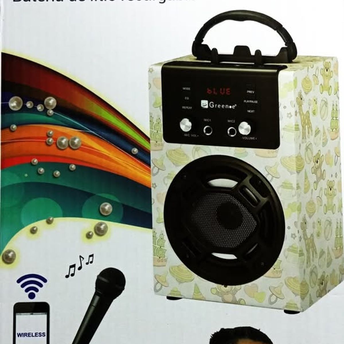 GENERICO - Parlante Portatil Bluetooth mini karaoke Greene