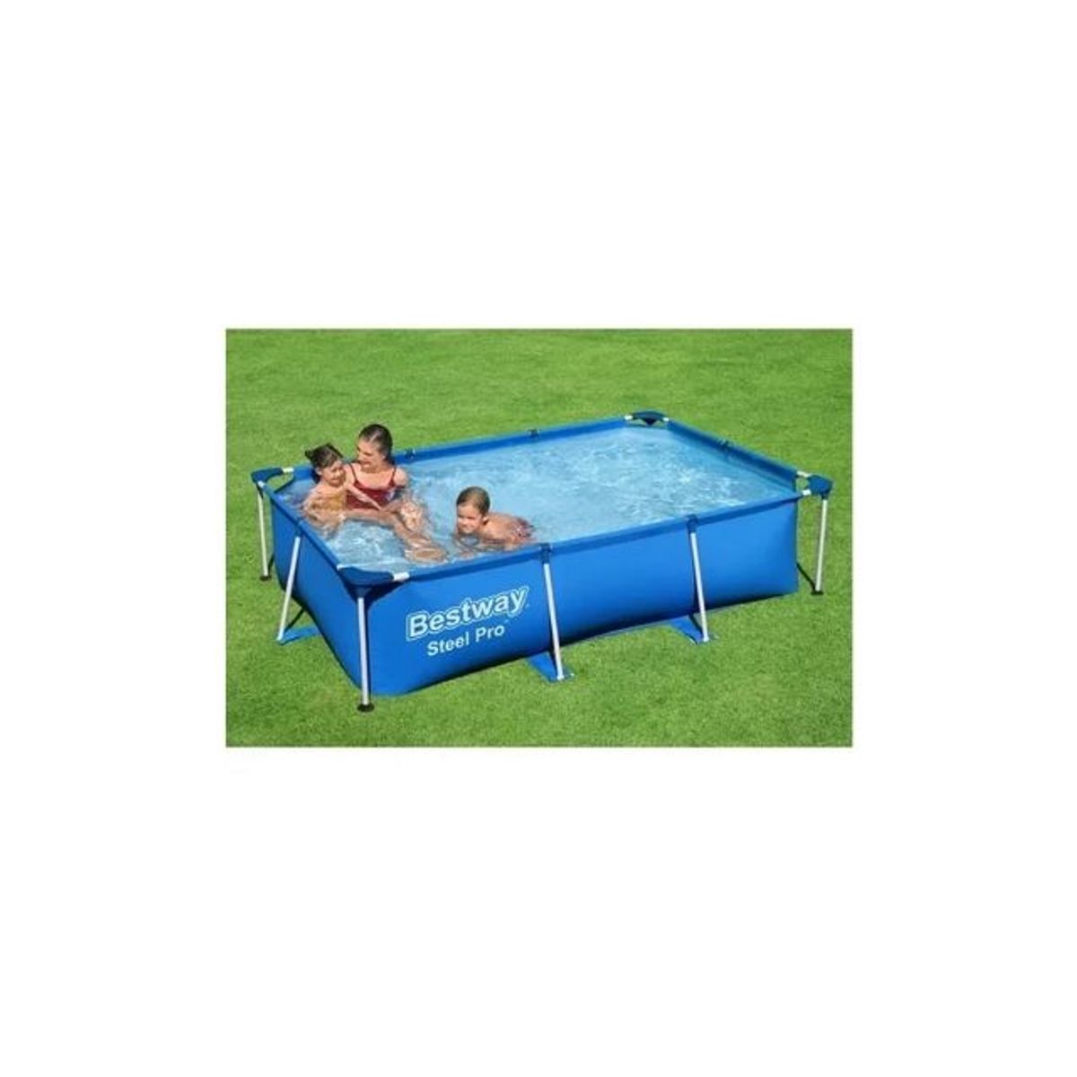 BESTWAY - Piscina Rectangular De 1200 Lts De 2.21m De Largo X 1.5m De Ancho Azul
