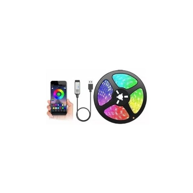 GENERICO - Cinta Tira Led Rgb Tv Usb Led Luces Led 5m Bluetooth