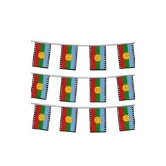 GENERICO - Guirnaldas De Género Bandera Mapuche Tira 320m Pack 12 Undades