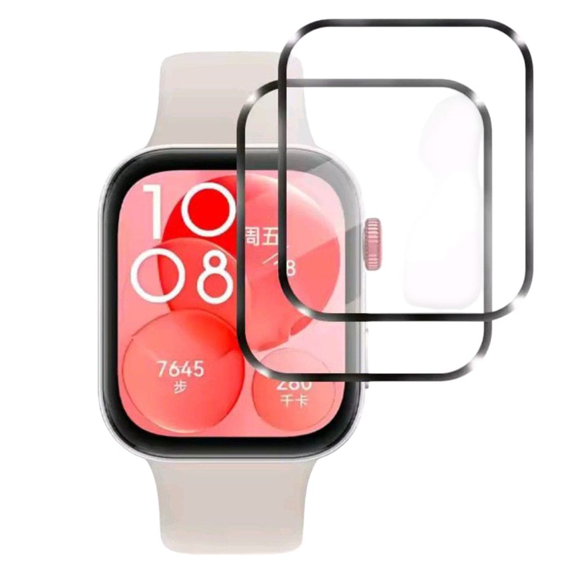 GENERICO - 2 Carcasas Pantalla Vidrio Compatible Huawei Watch Fit3-4
