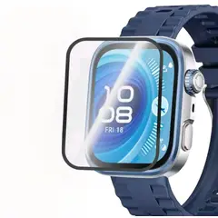 GENERICO - 2 Carcasas Pantalla Vidrio Compatible Huawei Watch Fit4-PRO