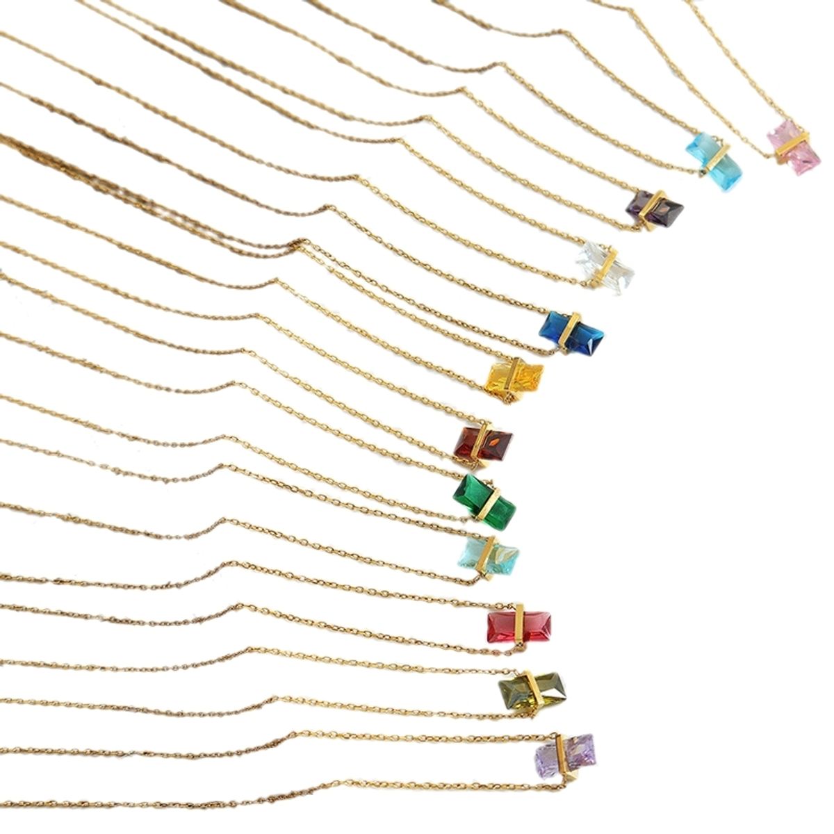 LUX JOYAS - Collar Baño Oro 18k Cubic Rosa Francia