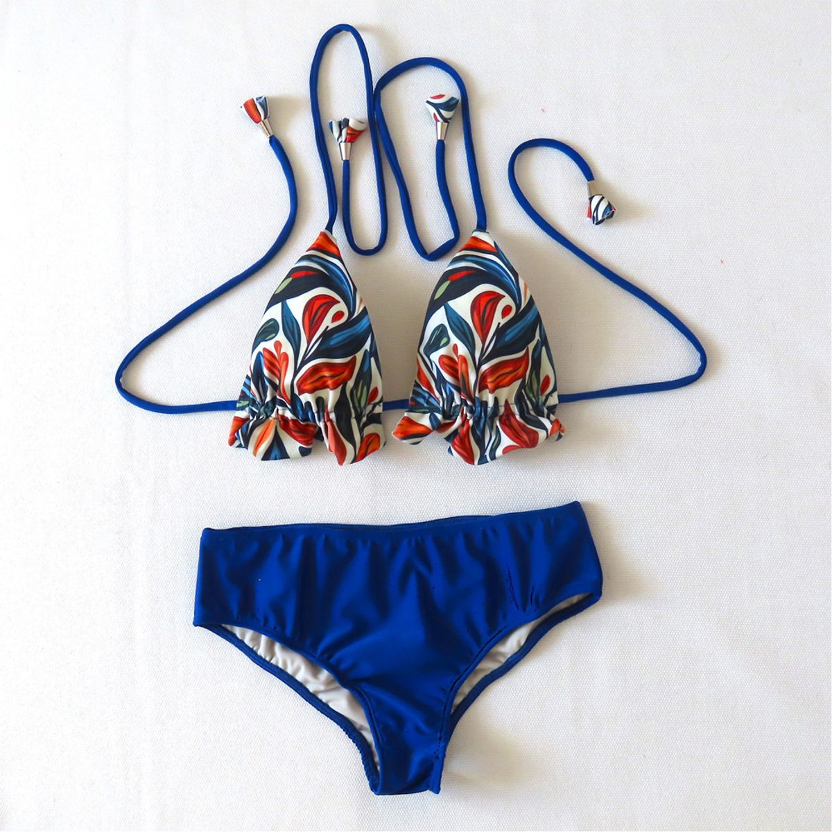 CREA PRINT - Traje de Baño Bikini Mod DELICIA Top de tiras y bottom cerrado