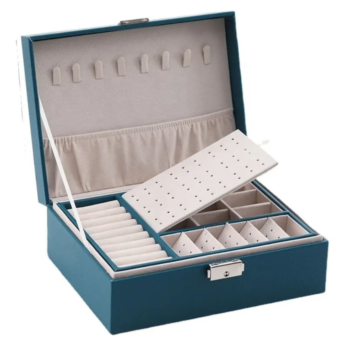 GENERICO - Joyero Caja De Almacenamiento De Joyas Con Cerradura