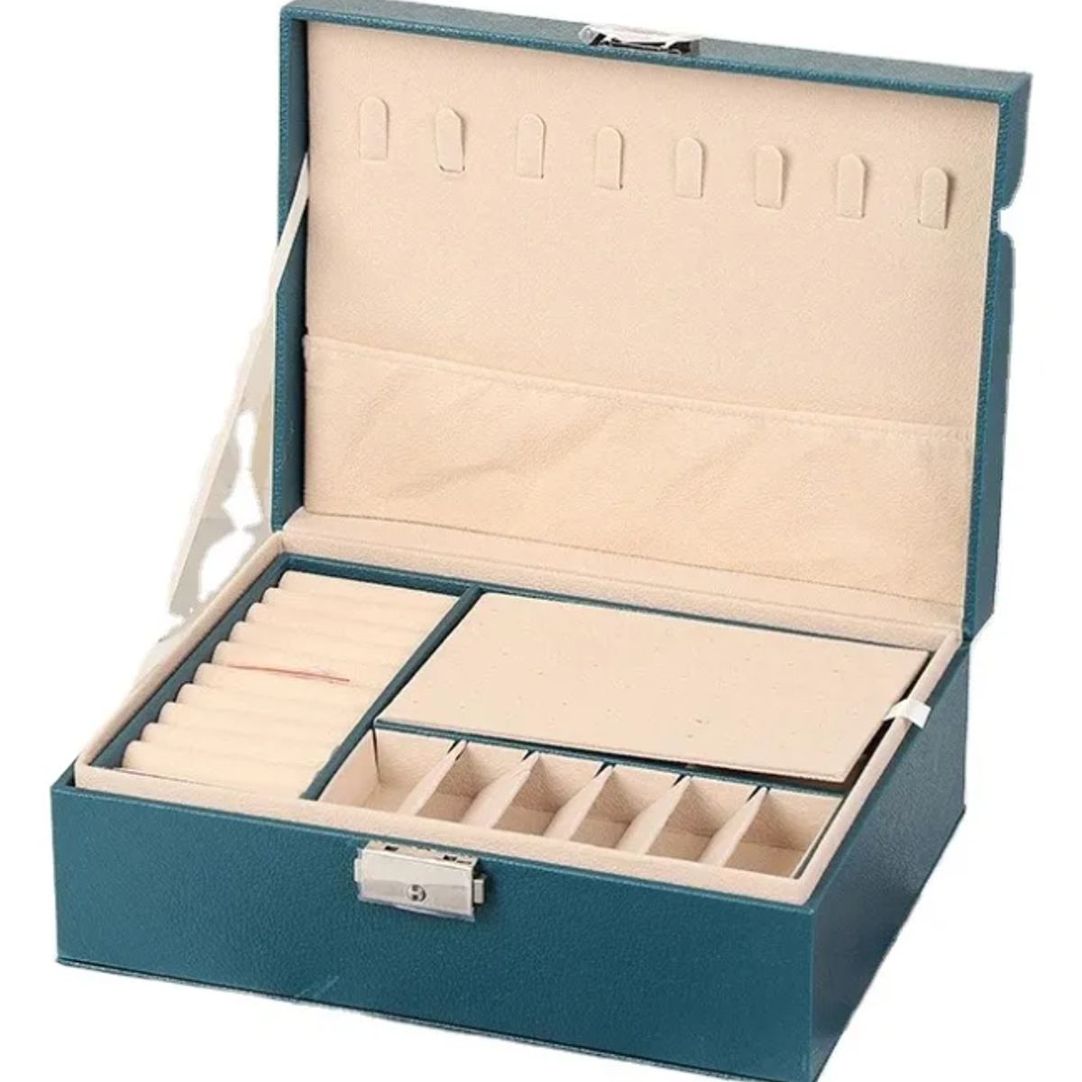 GENERICO - Joyero Caja De Almacenamiento De Joyas Con Cerradura