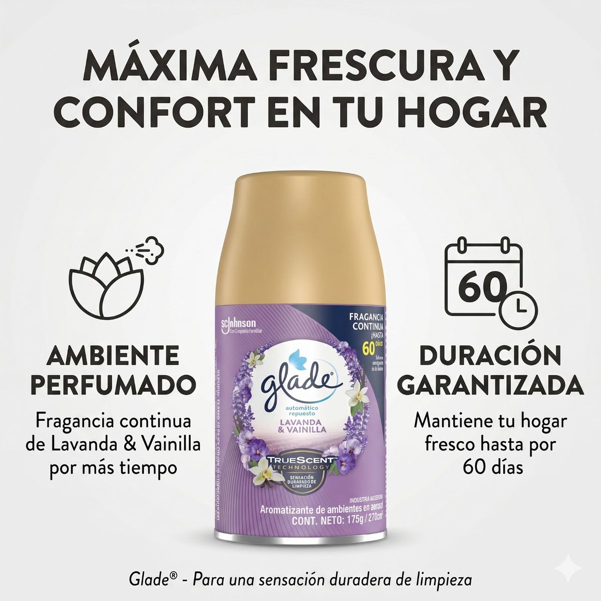 GLADE - Glade Recambio Automático 175g Lavanda y Vainilla