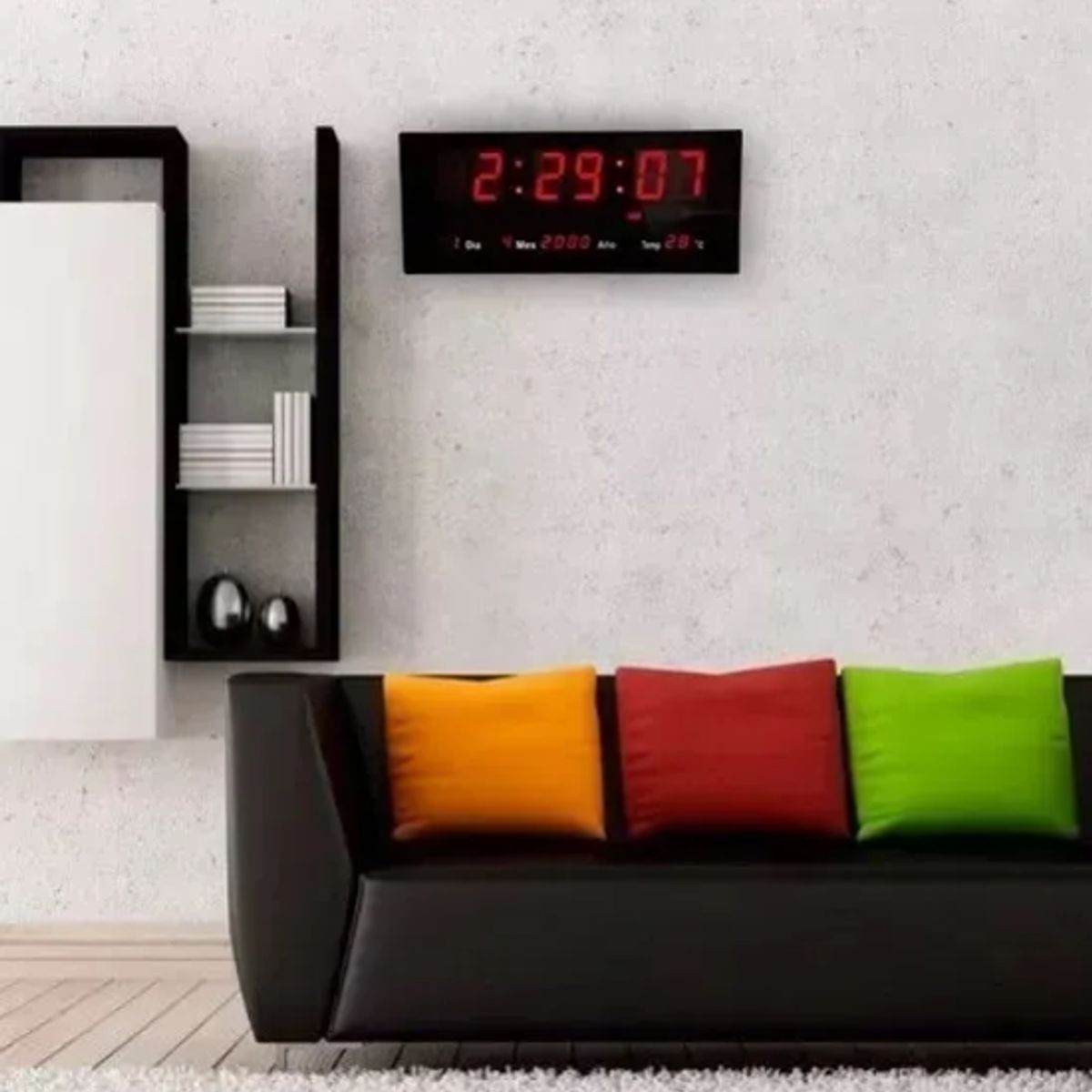 GENERICO - Reloj Digital De Pared Con Pantalla Led Maka