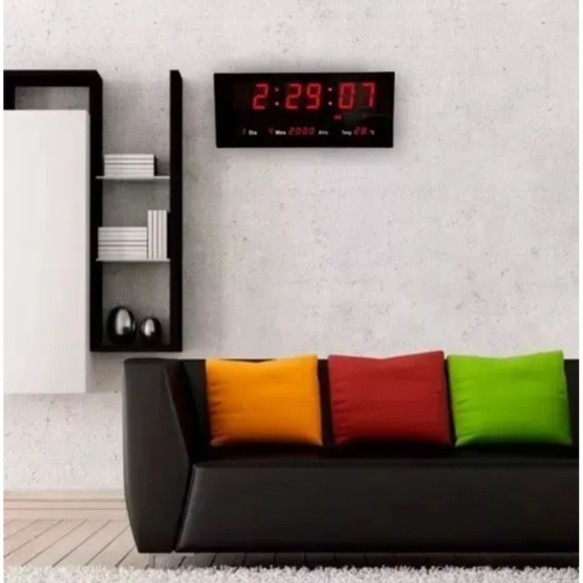 GENERICO - Reloj Digital De Pared Con Pantalla Led Maka