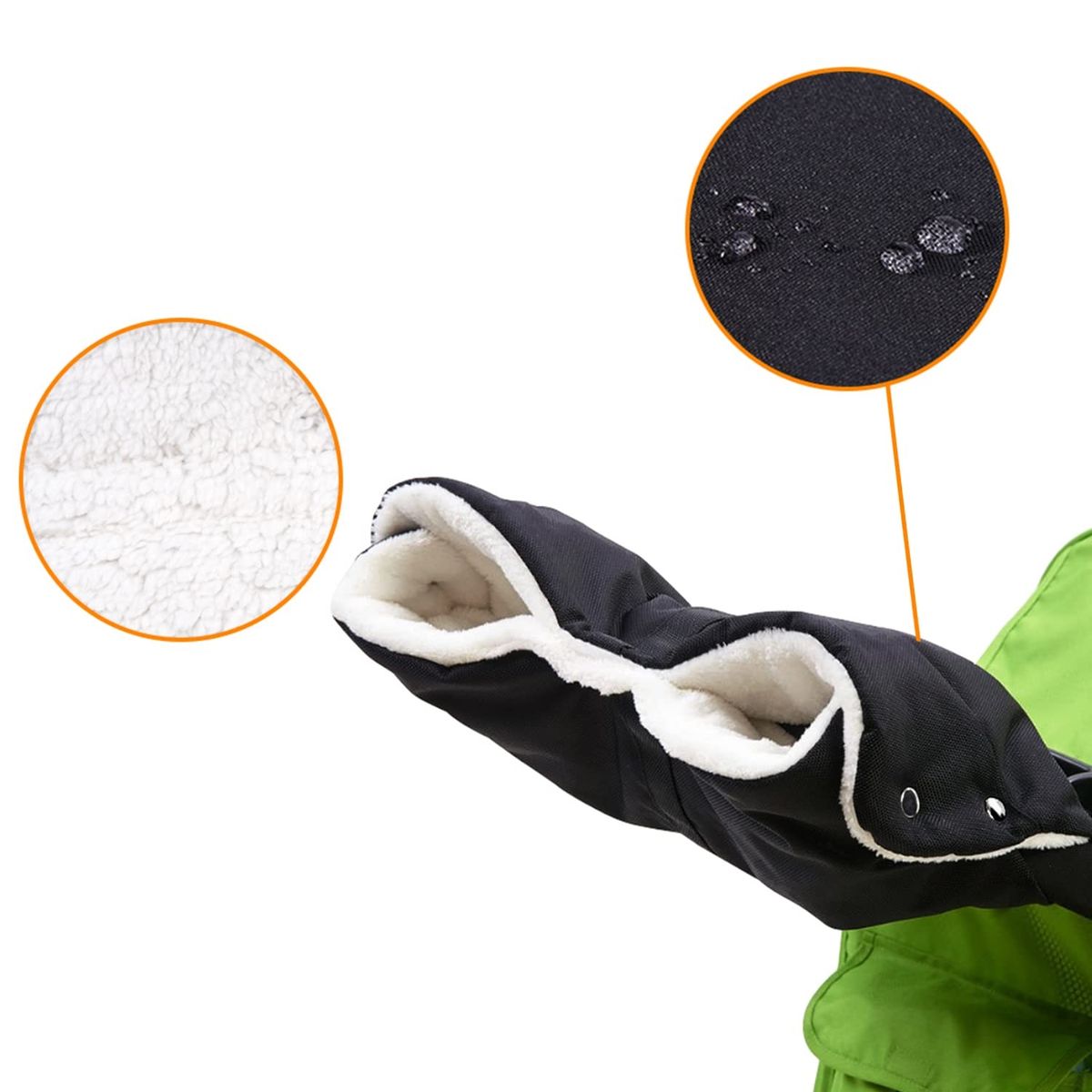 GENERICO - Guantes protectores de invierno para coche de bebé