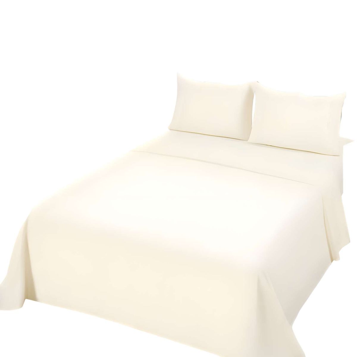 GENERICO - SET DE SABANAS 2 PLAZAS BEIGE