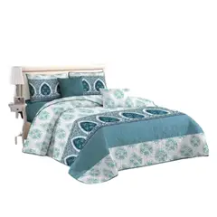 GENERICO - Cubrecama Quilt Verano 2 Plazas - Compostela KFL117