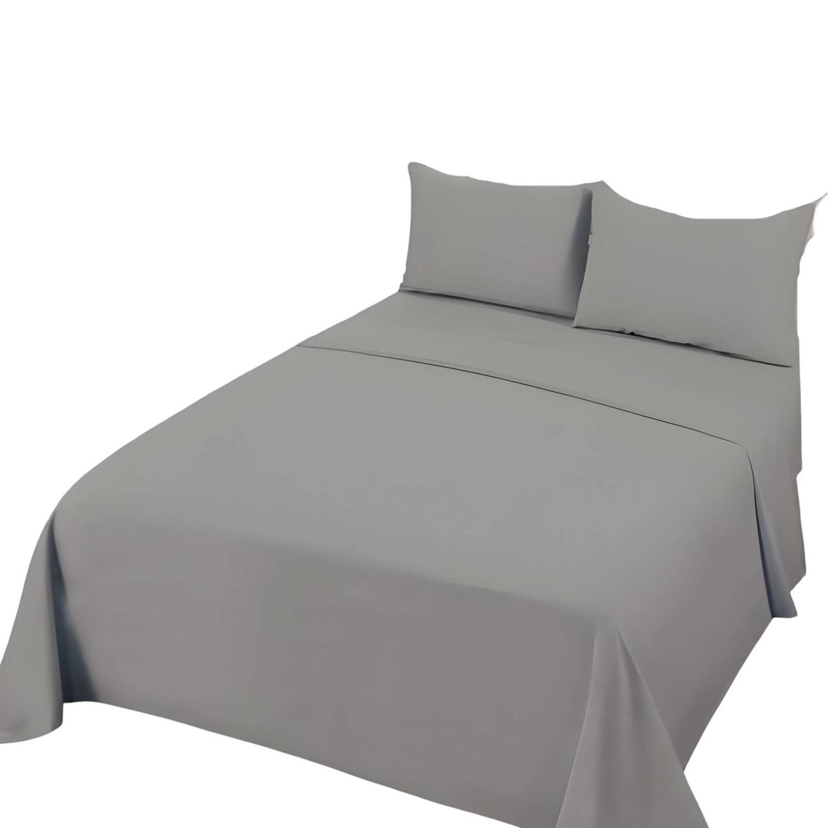 GENERICO - SET DE SABANAS 2 PLAZAS GRIS