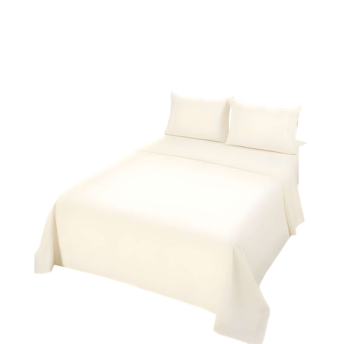 GENERICO - SET DE SABANAS PLAZA Y MEDIA BEIGE