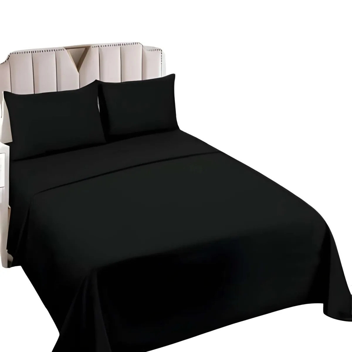 GENERICO - SET DE SABANAS KING NEGRO