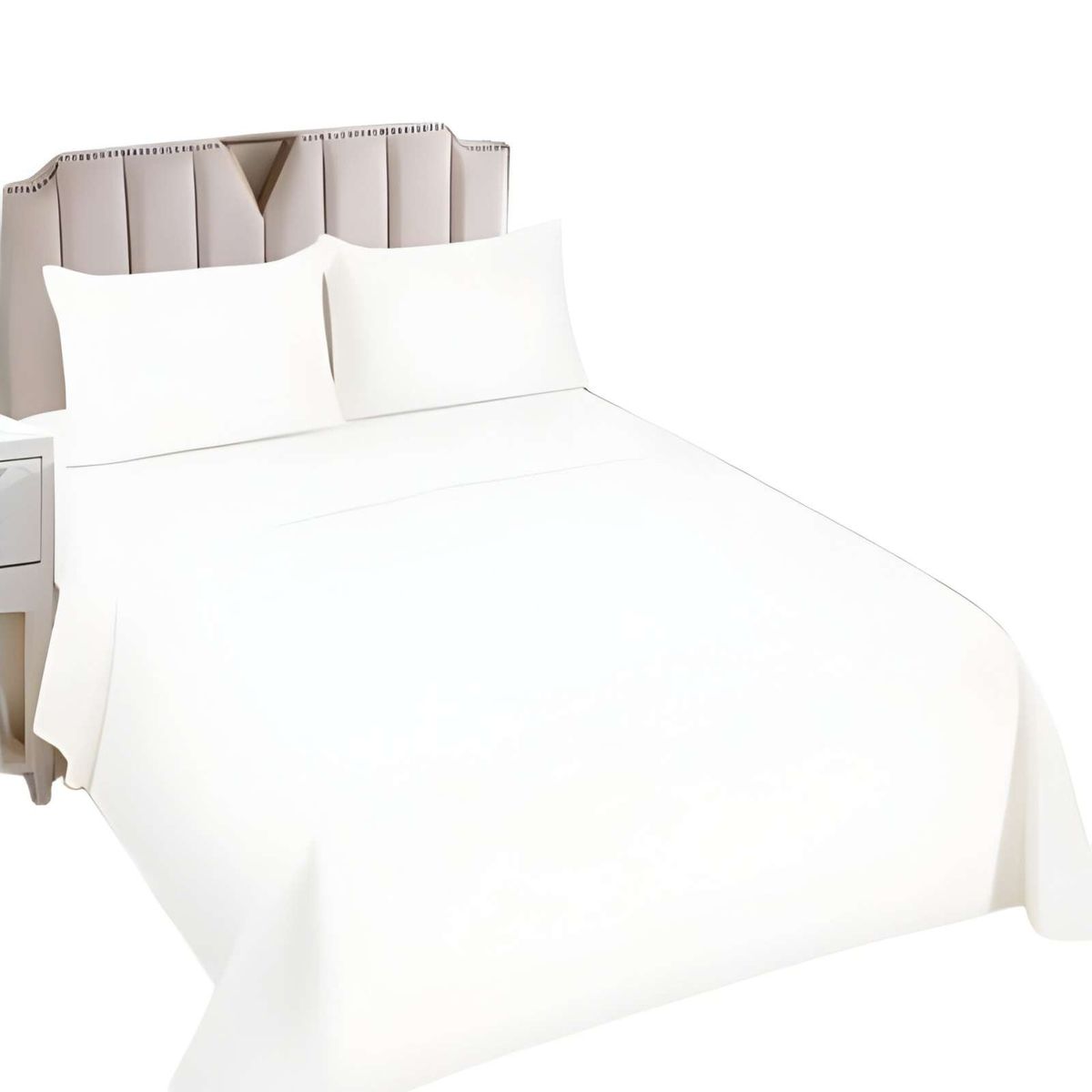 GENERICO - SET DE SABANAS SUPERKING BLANCO