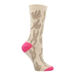 AZALEIA - Calcetines Perezoso Mujer Beige