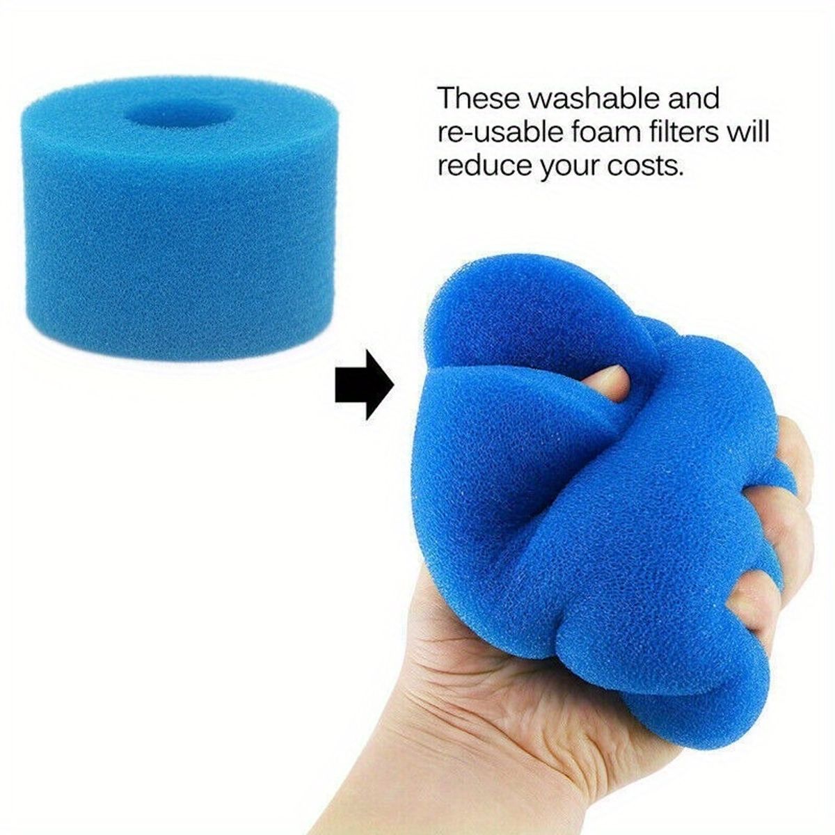 ATURE - 6u Esponja De Filtro De Piscina Espuma Lavable Reutilizable