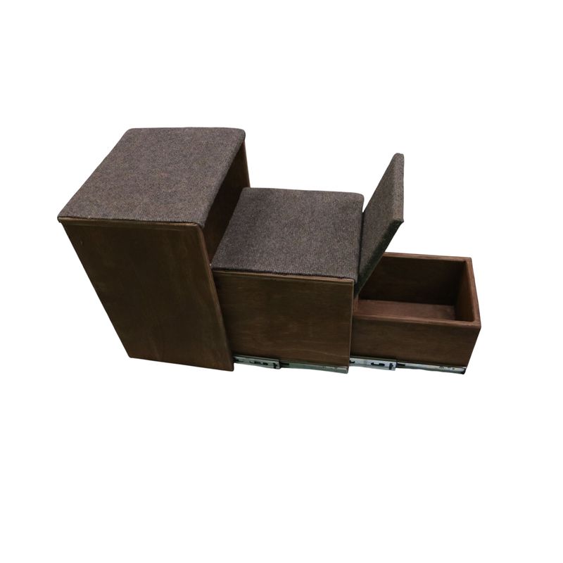 APOLO - Escalera plegable para mascotas 42 cm con cajón organizador