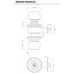 GENERICO - CERRADURA CILINDRICA OISTER 110 DORMIT. AC.INOX