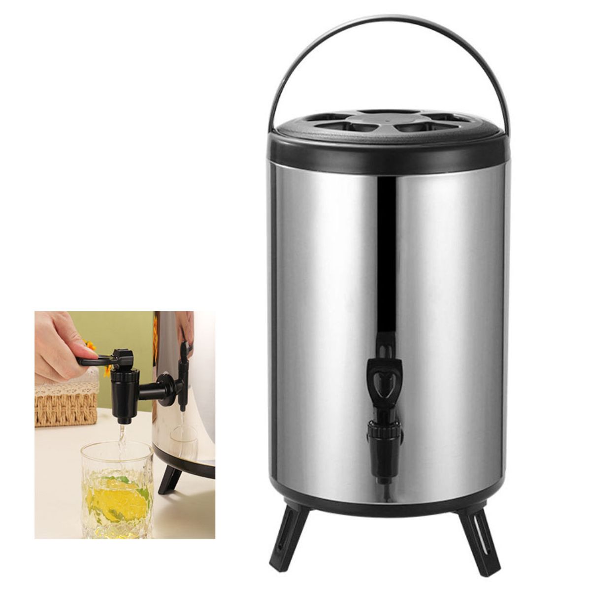 KINDA NICE - Termos De Acero Inoxidable De 10 Litros Para Agua Caliente