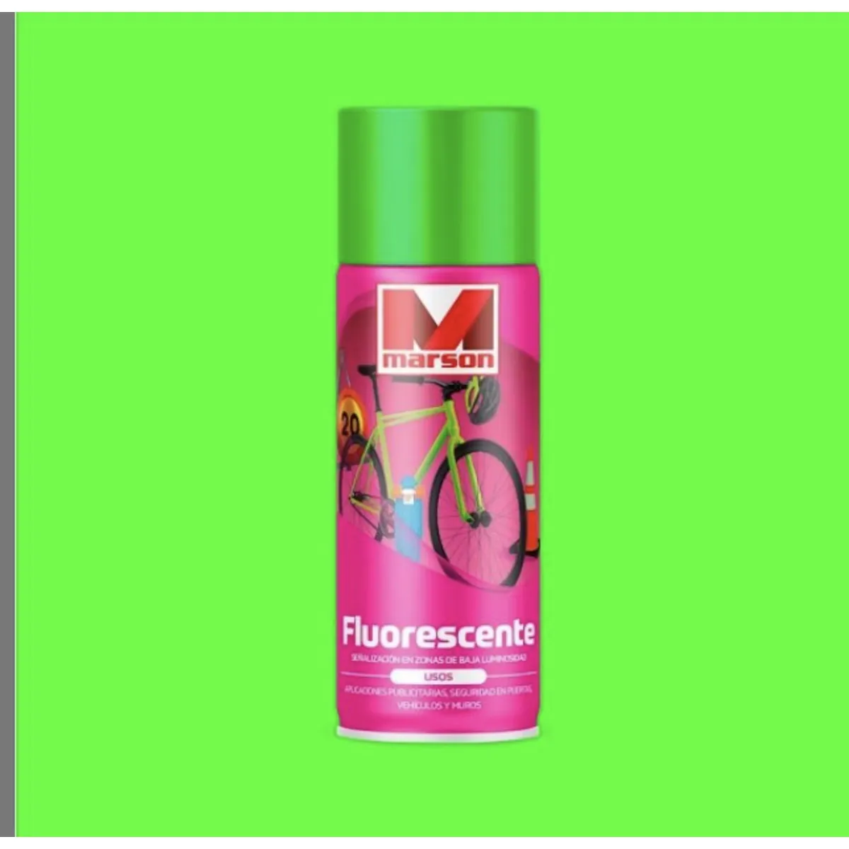 PINTURA FLUORESCENTE SPRAY VERDE MARSON 485ML, marca MARSON - Foto Principal