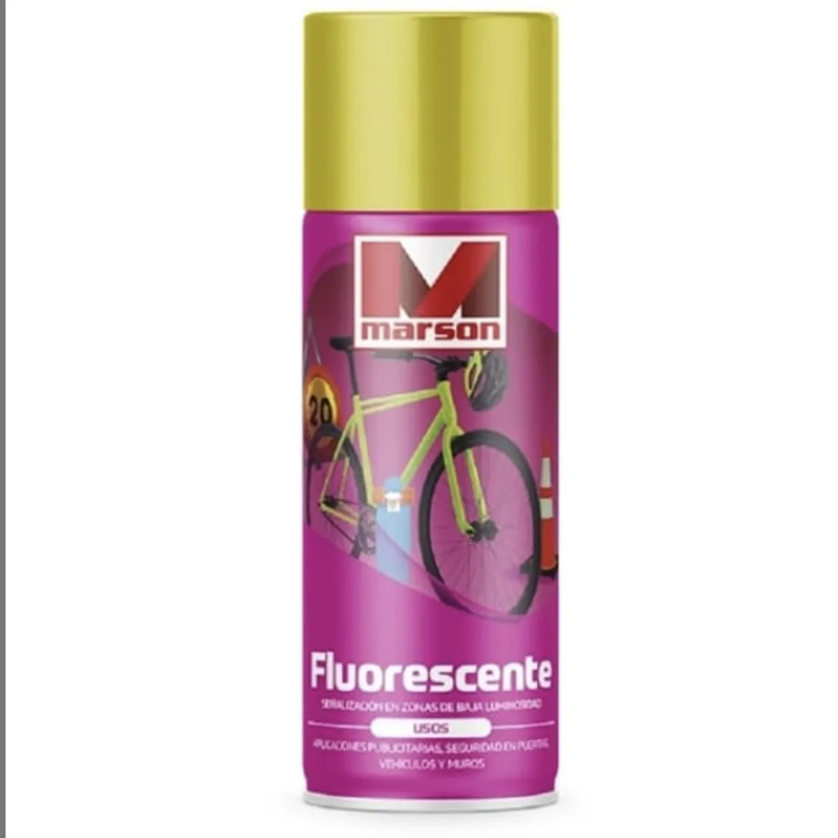 PINTURA FLUORESCENTE SPRAY VERDE MARSON 485ML, marca MARSON - Foto 2