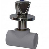 VALVULA DE CIERRE CROMADA PPR ROJOAZUL 20MM