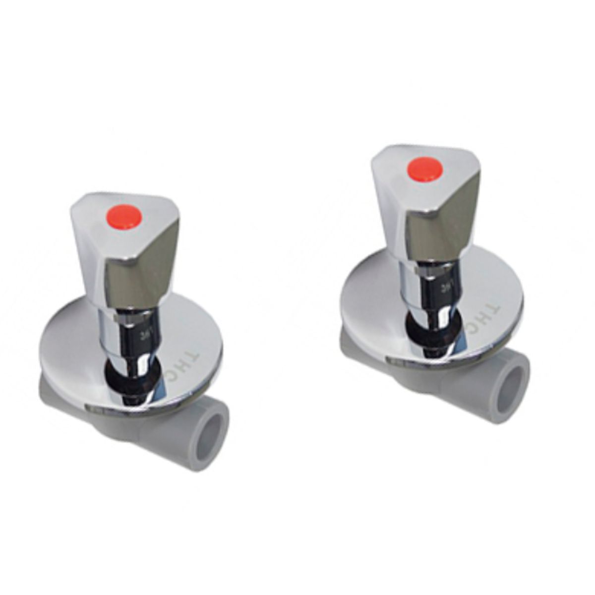 GENERICO - VALVULA DE CIERRE CROMADA PPR ROJOAZUL 32MM