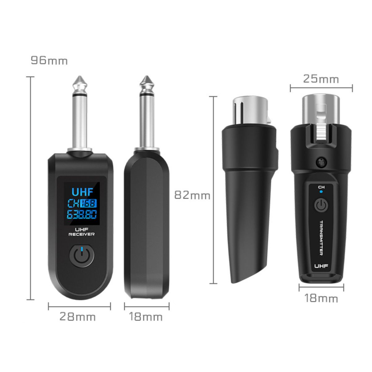 KINDA NICE - Sistema De Micrófono Inalámbrico Con Transmisor Y Receptor