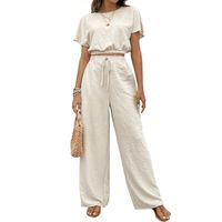 Conjunto Casual De Dos Piezas Con Textura Para Mujer