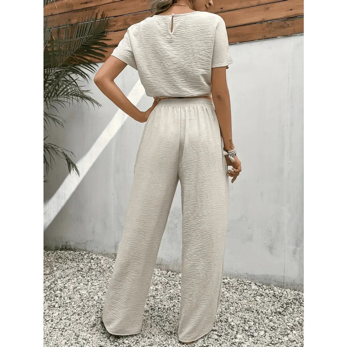 GIOIO - Conjunto Casual De Dos Piezas Con Textura Para Mujer