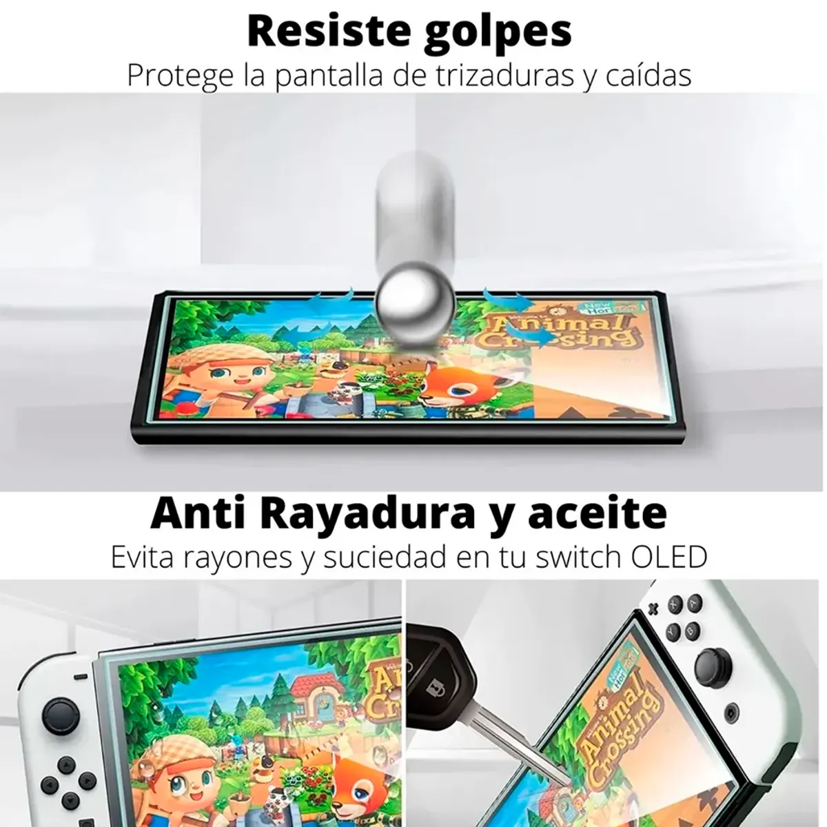 GENERICO - Protector De Pantalla Lamina Vidrio Templado Nintendo Switch