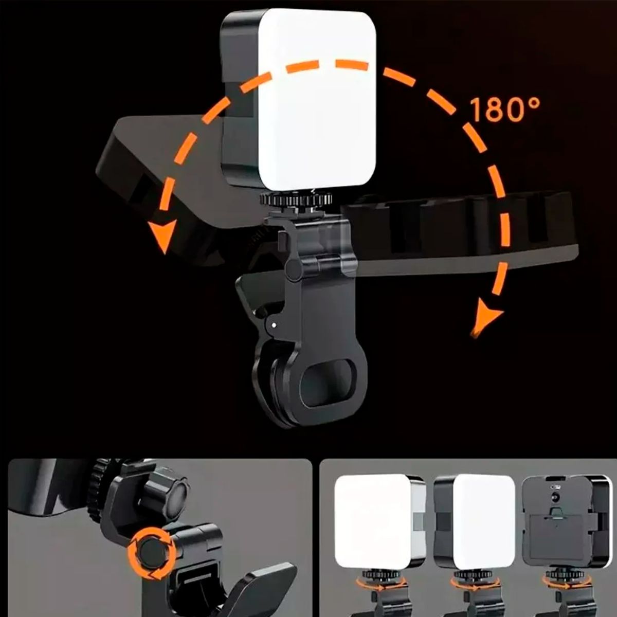 GENERICO - Mini Luz Led Con Clip Para Selfies Celular Tablet Laptop