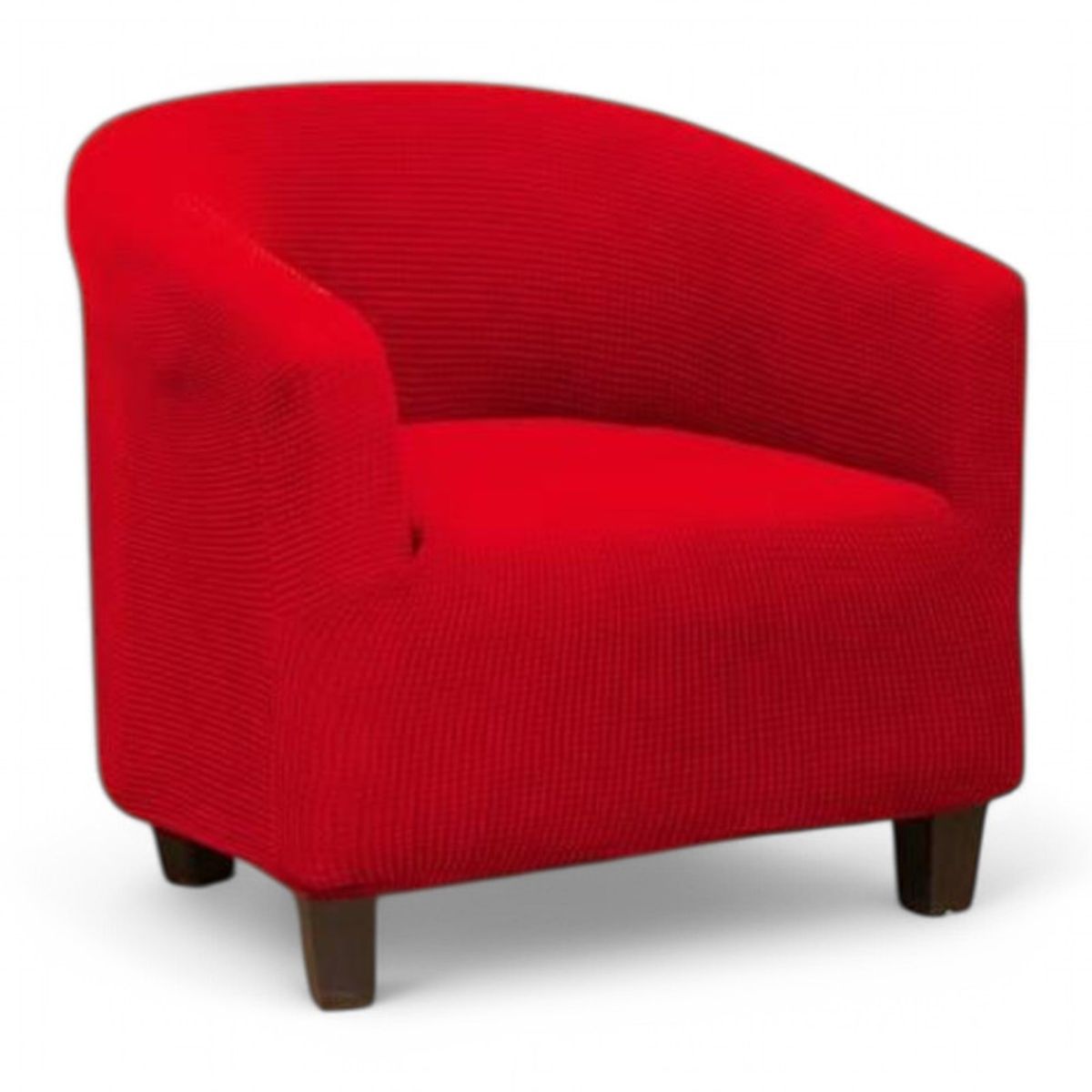 GENERICO - Funda De Poltrona Elasticada Cuadrille Texturizada Color Rojo