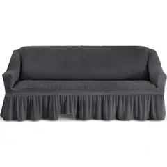 GENERICO - Fundas Cubre Sillón Turca Sofá De 3 Cuerpos Elasticada Gris