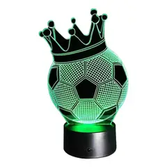 GENERICO - Lampara led Ilusión 3D Pelota corona 7 Colores
