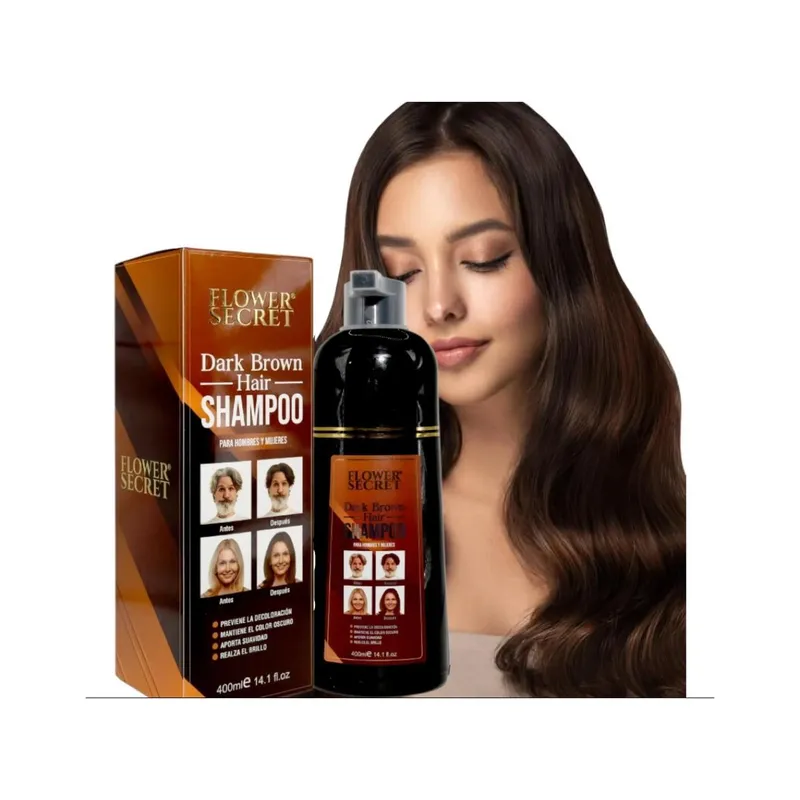 GENERICO - Shampoo Tinte Cubre Canas Color marrón oscuro 400ml