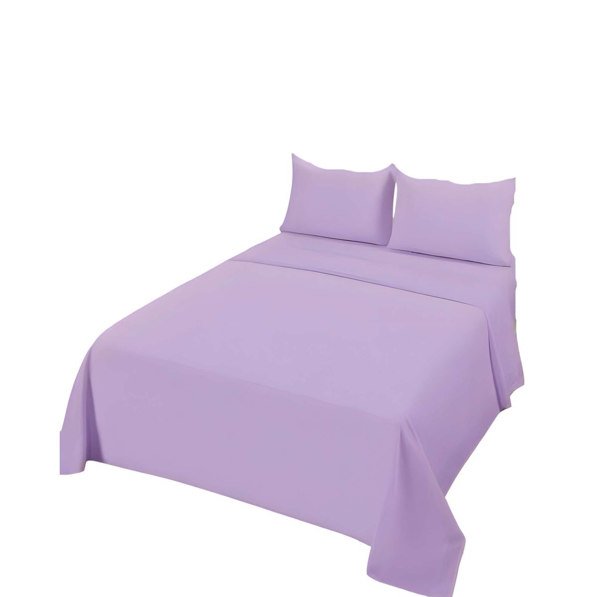 GENERICO - JUEGO DE SABANAS PLAZA Y MEDIA LILA