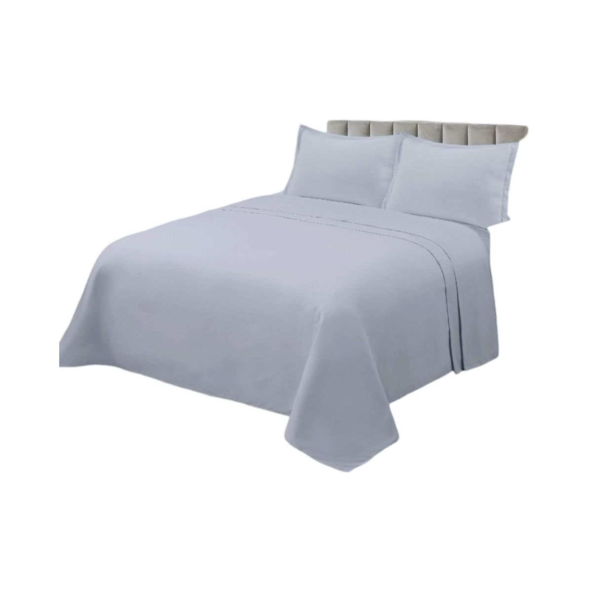 GENERICO - SÁBANA DE GENERO PLAZA Y MEDIA GRIS CLARO