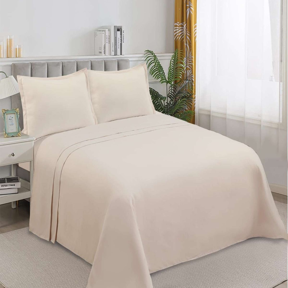 GENERICO - SÁBANA DE GENERO KING GRIS CLARO