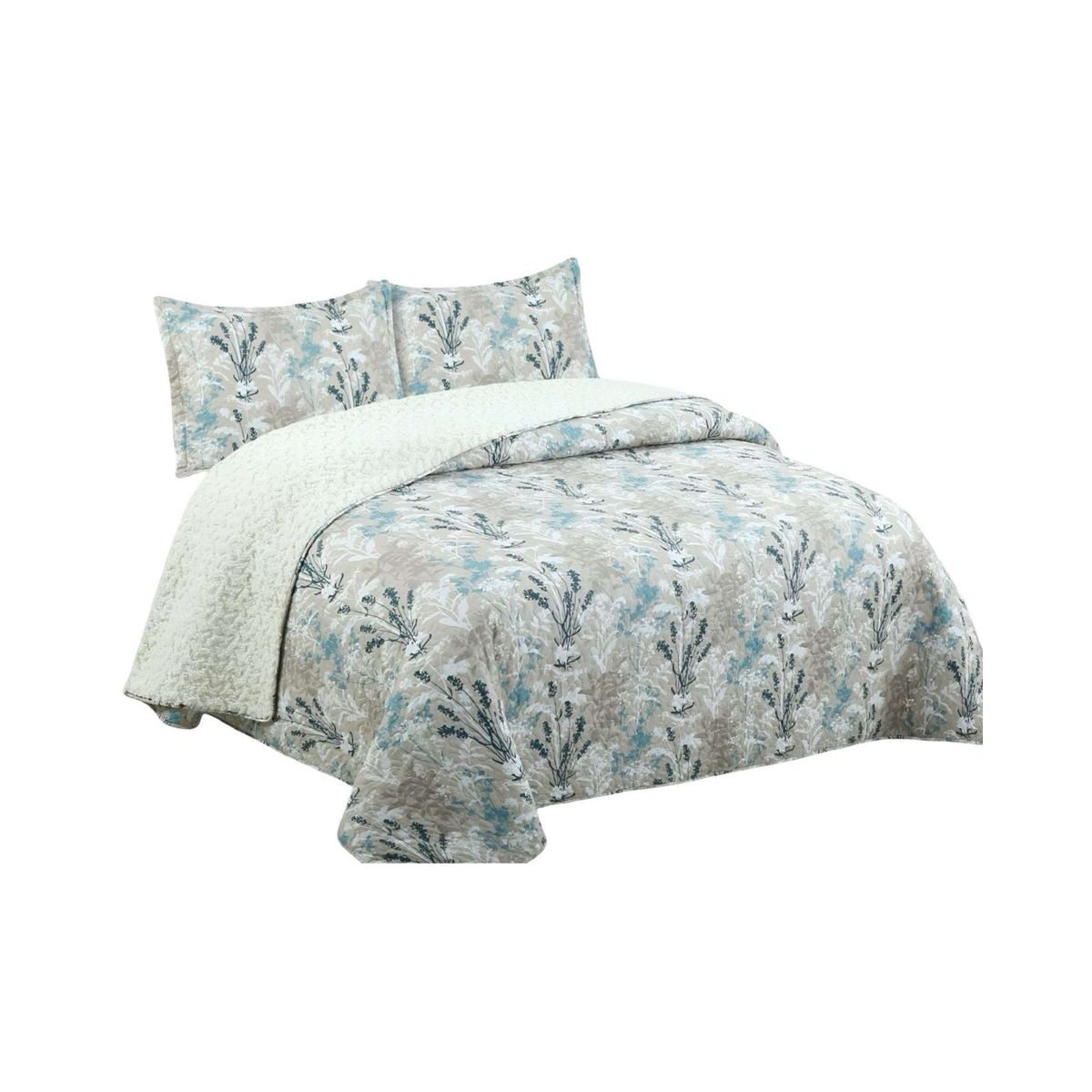 GENERICO - Quilt con sherpa 2 plaza 230 cm x 250 cm