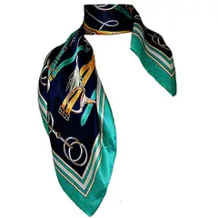 VIVAFELICIA - Pañuelo Seda Aperos Azul Turquesa
