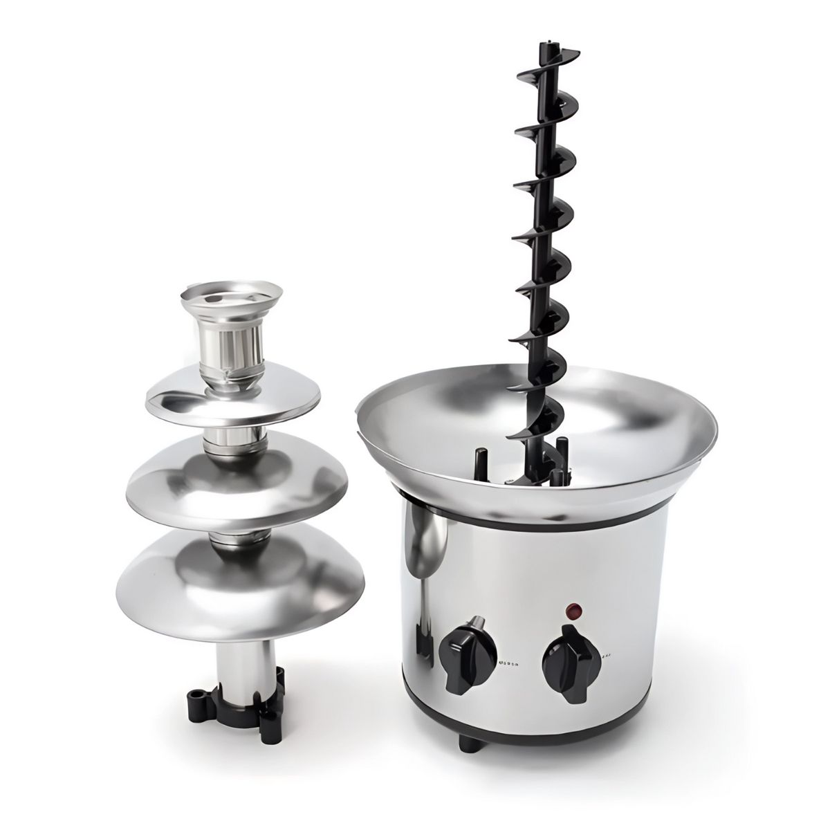MOVI - Cascada Fuente Chocolate Fondue 4 Niveles Acero Inoxidable