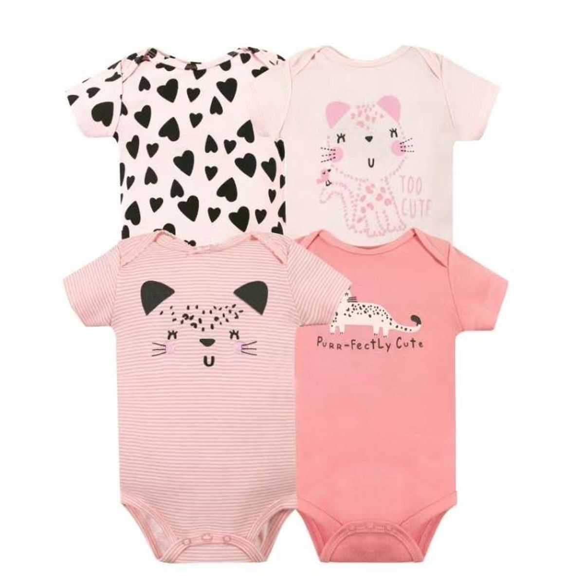 TEDMIMAK - bodys manga corta set 4 unidades